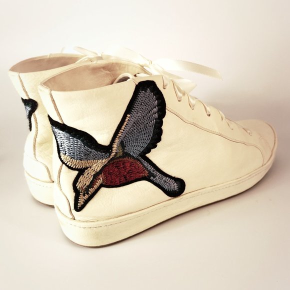 High top sneakers, Leather high tops, Sneakers with hummingbird design - Picture 4 of 9
